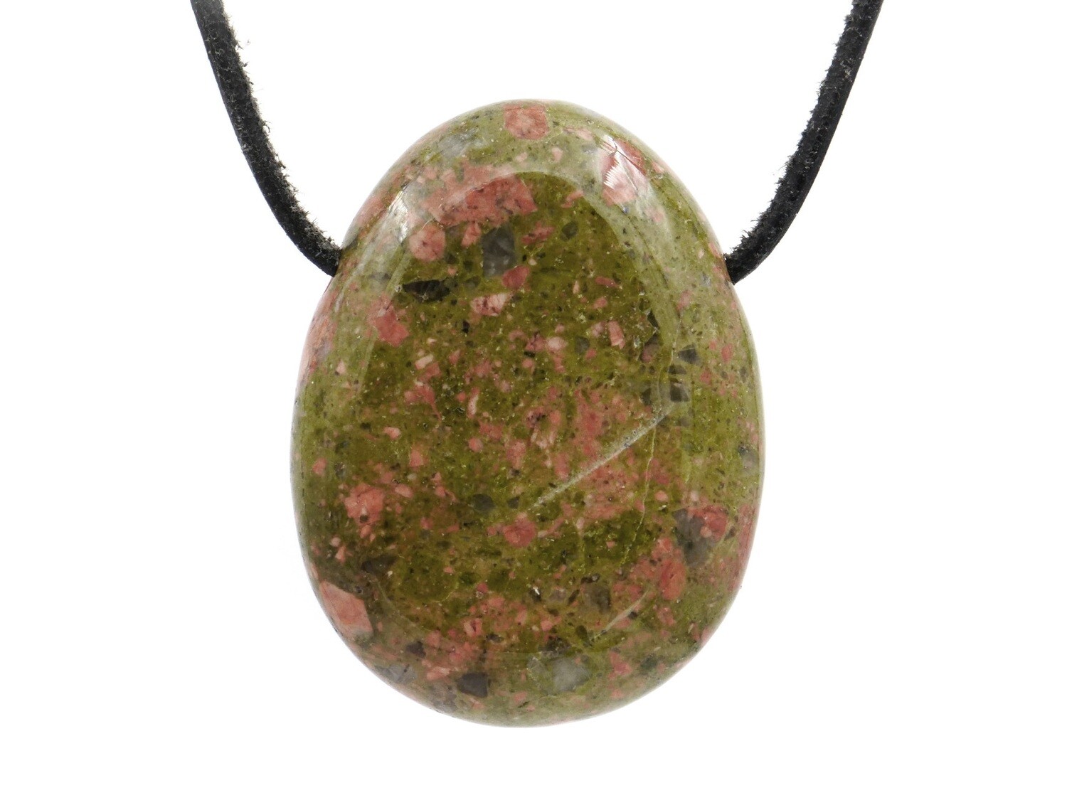Unakite Epidote - Drilled stone pendant