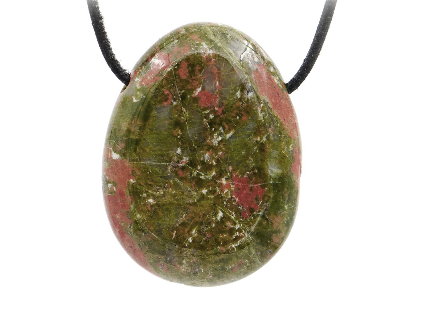 Unakite Epidote - Drilled stone pendant