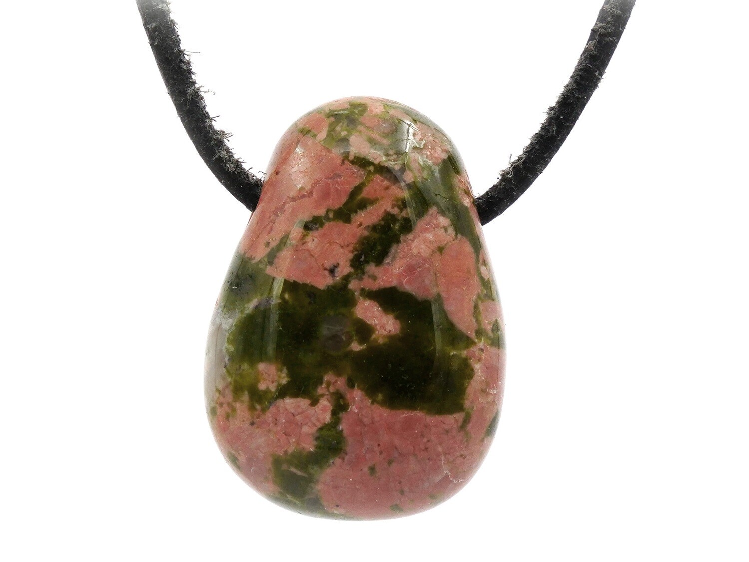 Unakite Epidote - Drilled stone pendant