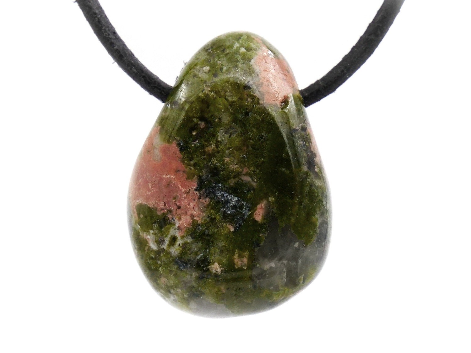 Unakite Epidote - Drilled stone pendant