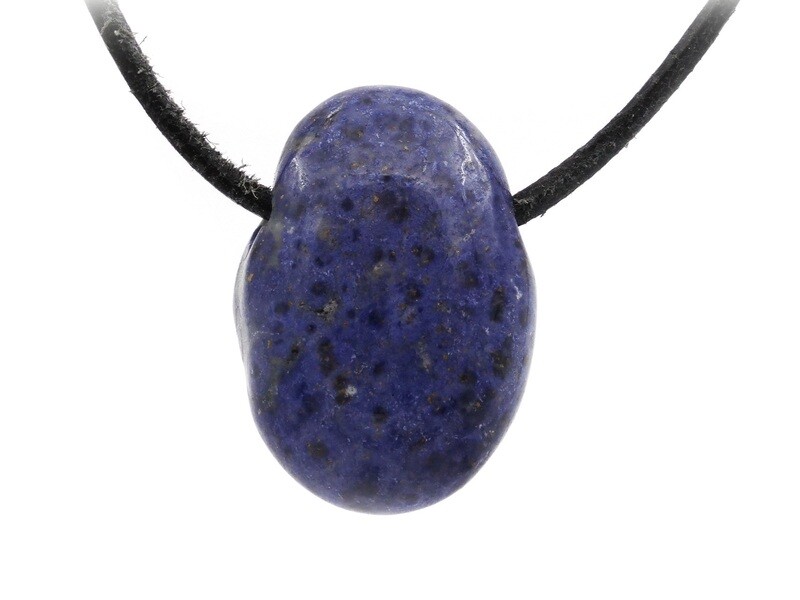 Dumortierite - Drilled stone pendant
