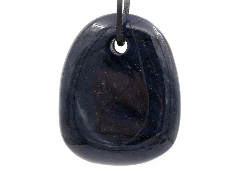 Dumortierite - Drilled stone pendant