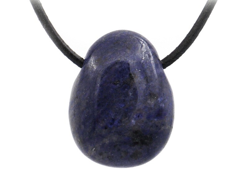 Dumortierite - Drilled stone pendant