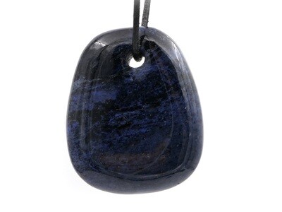 Dumortierite - Drilled stone pendant