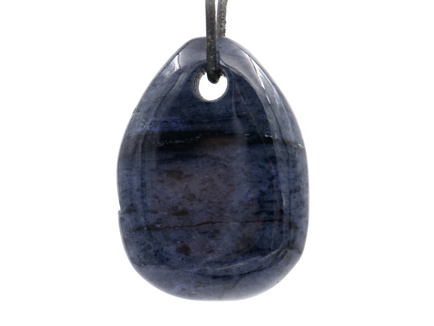Dumortierite - Drilled stone pendant
