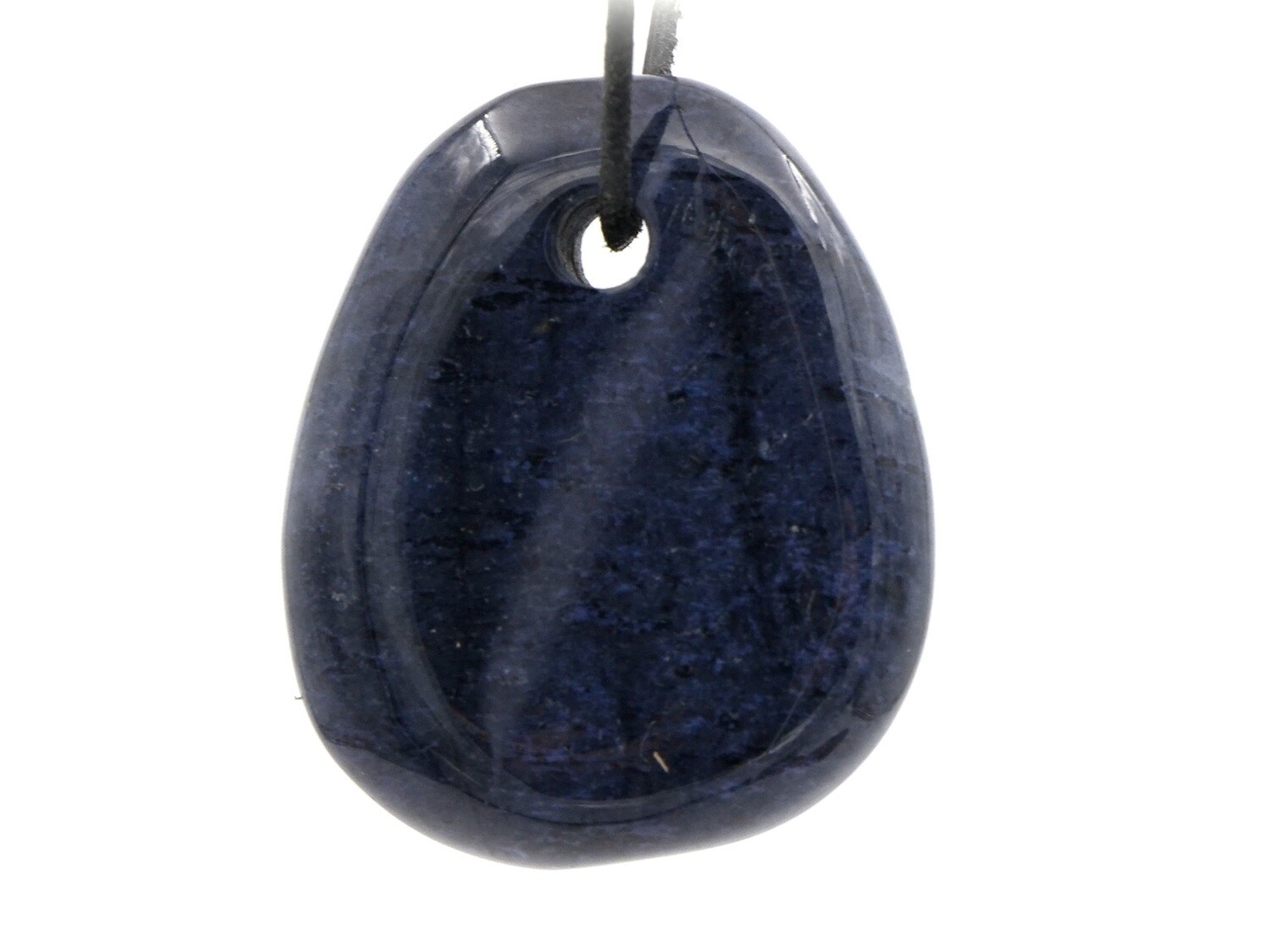 Dumortierite - Drilled stone pendant