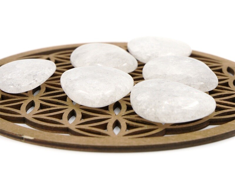 Cooled Rock crystal (quartz) - Tumbled Stone
