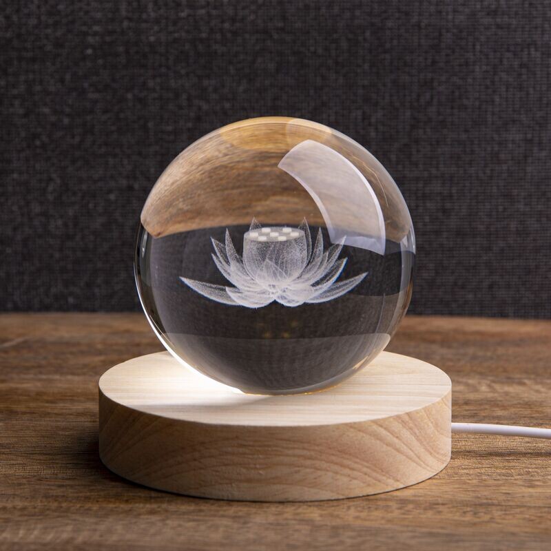 Crystal ball Lotus - LED