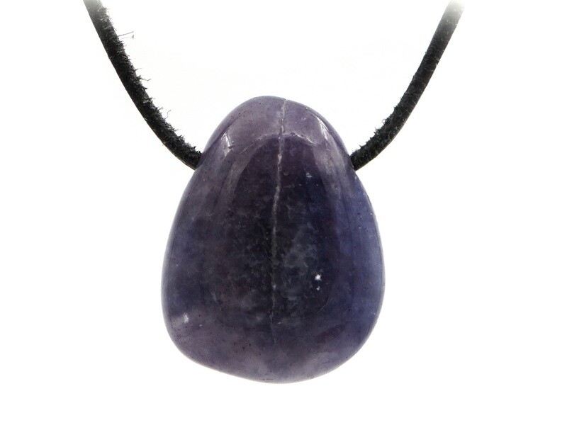 Iolite (Cordierite, water sapphire) - Drilled stone pendant