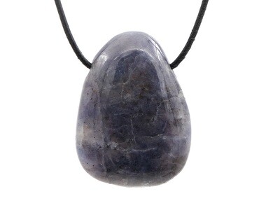 Iolite (Cordierite, water sapphire) - Drilled stone pendant