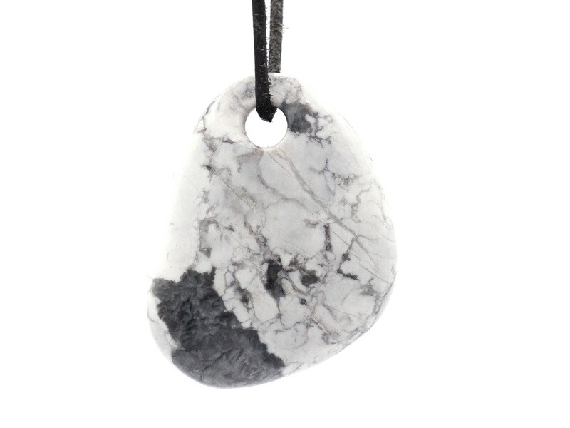 Magnesite - Drilled stone pendant