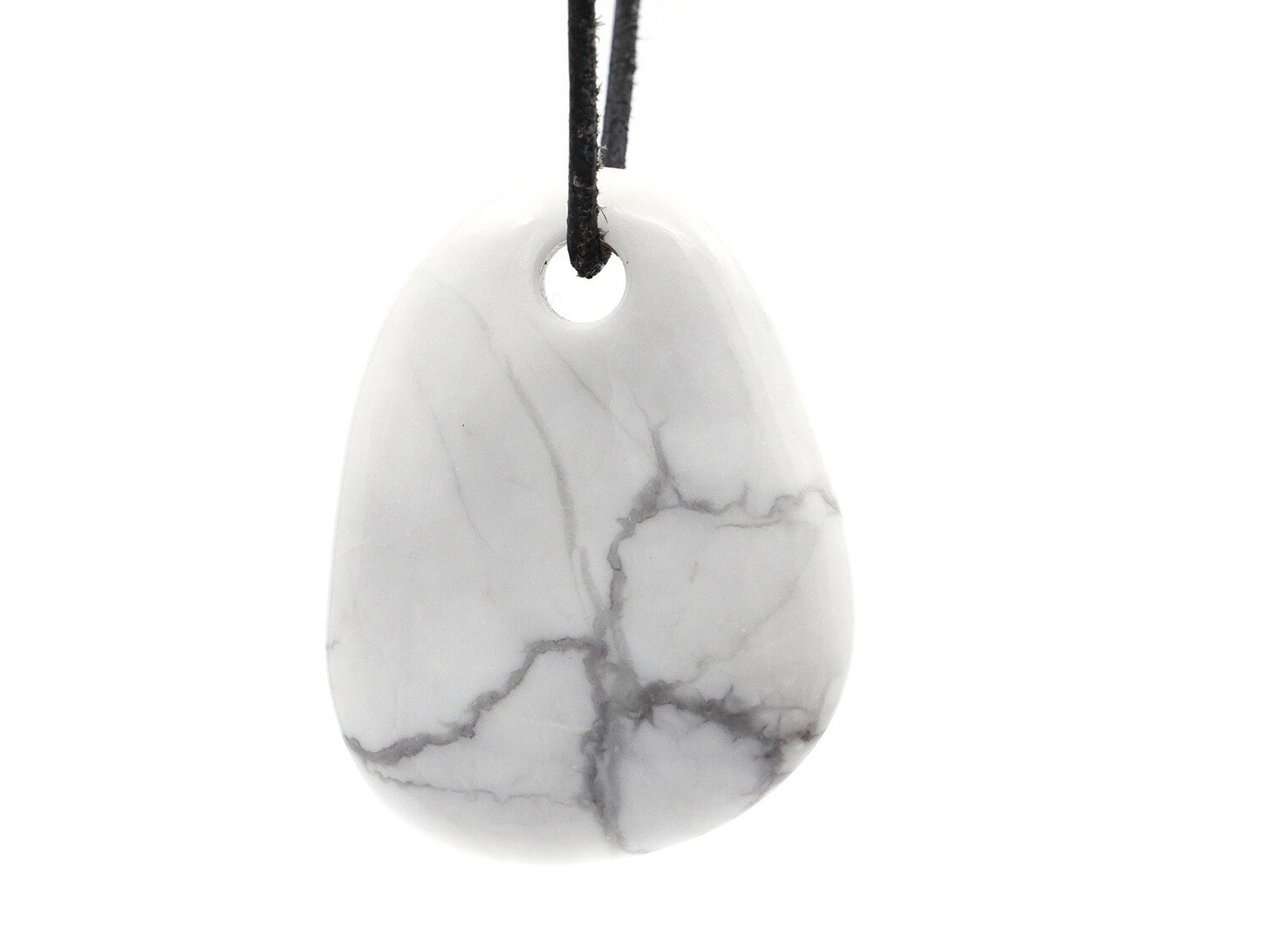 Magnesite - Drilled stone pendant