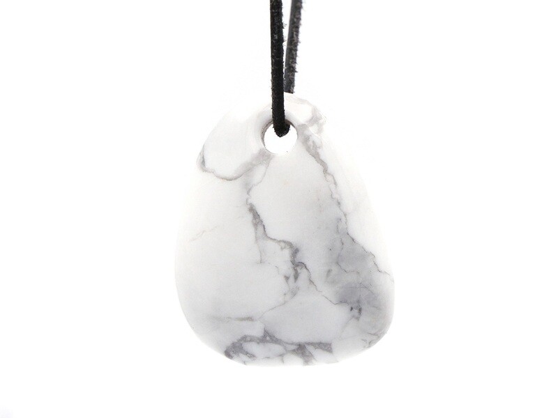 Magnesite - Drilled stone pendant