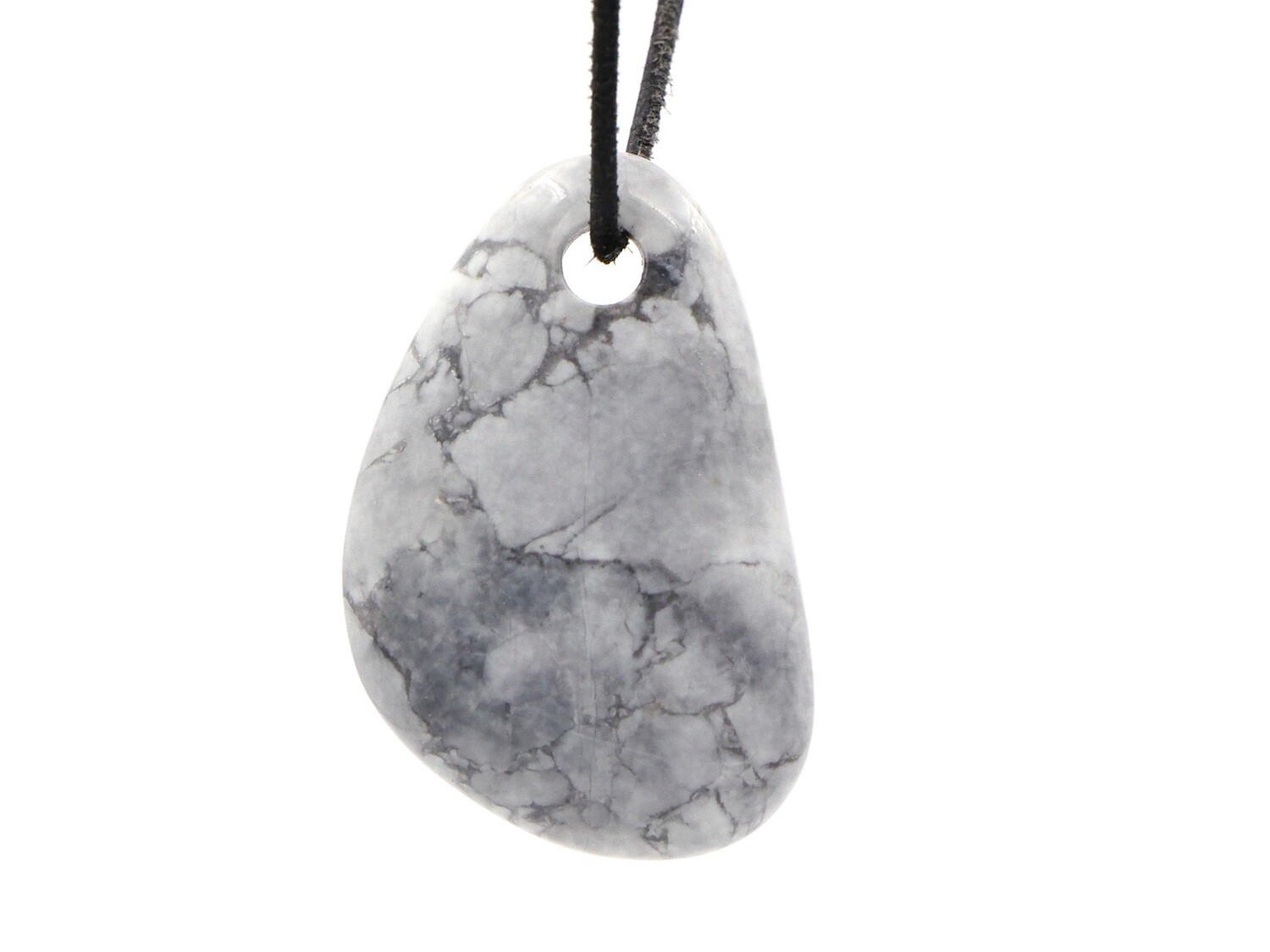 Magnesite - Drilled stone pendant