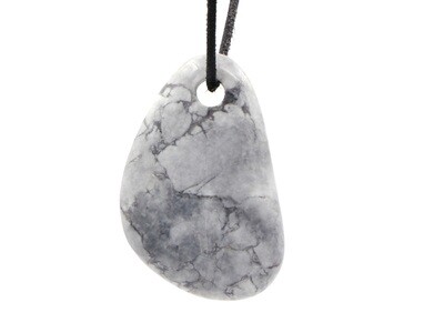Magnesite - Drilled stone pendant