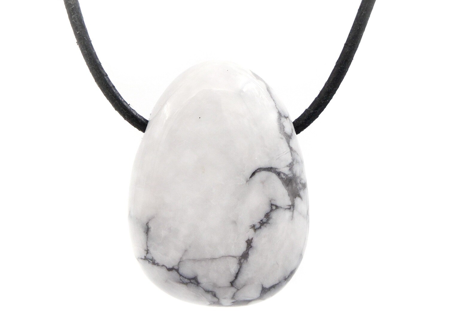 Magnesite - Drilled stone pendant