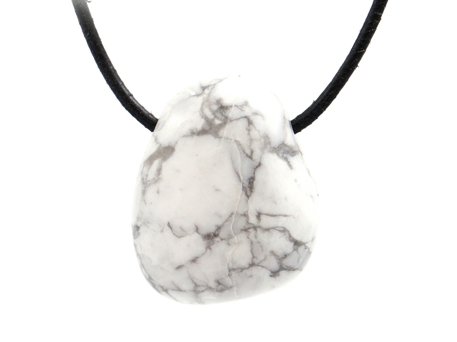 Magnesite - Drilled stone pendant