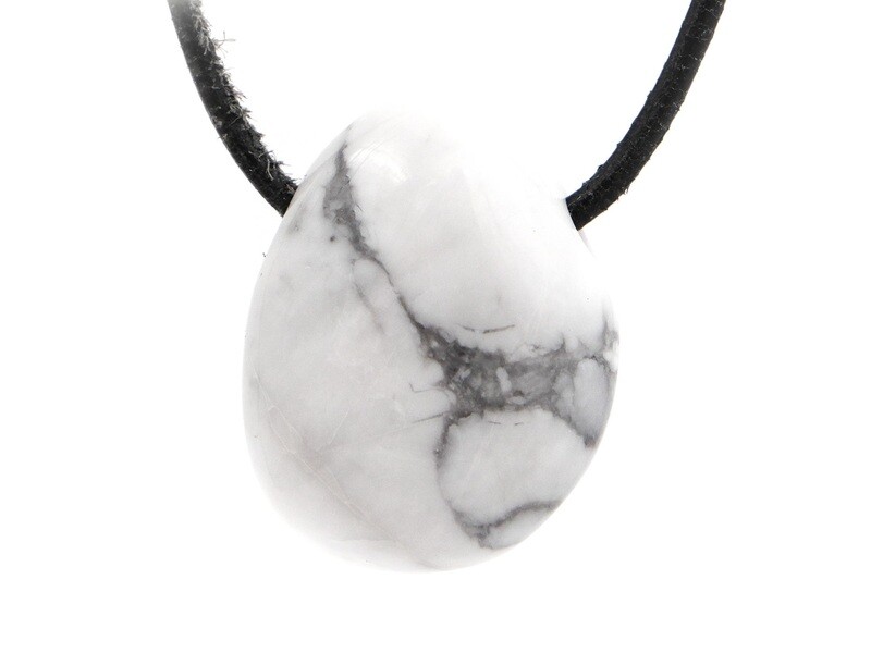 Magnesite - Drilled stone pendant