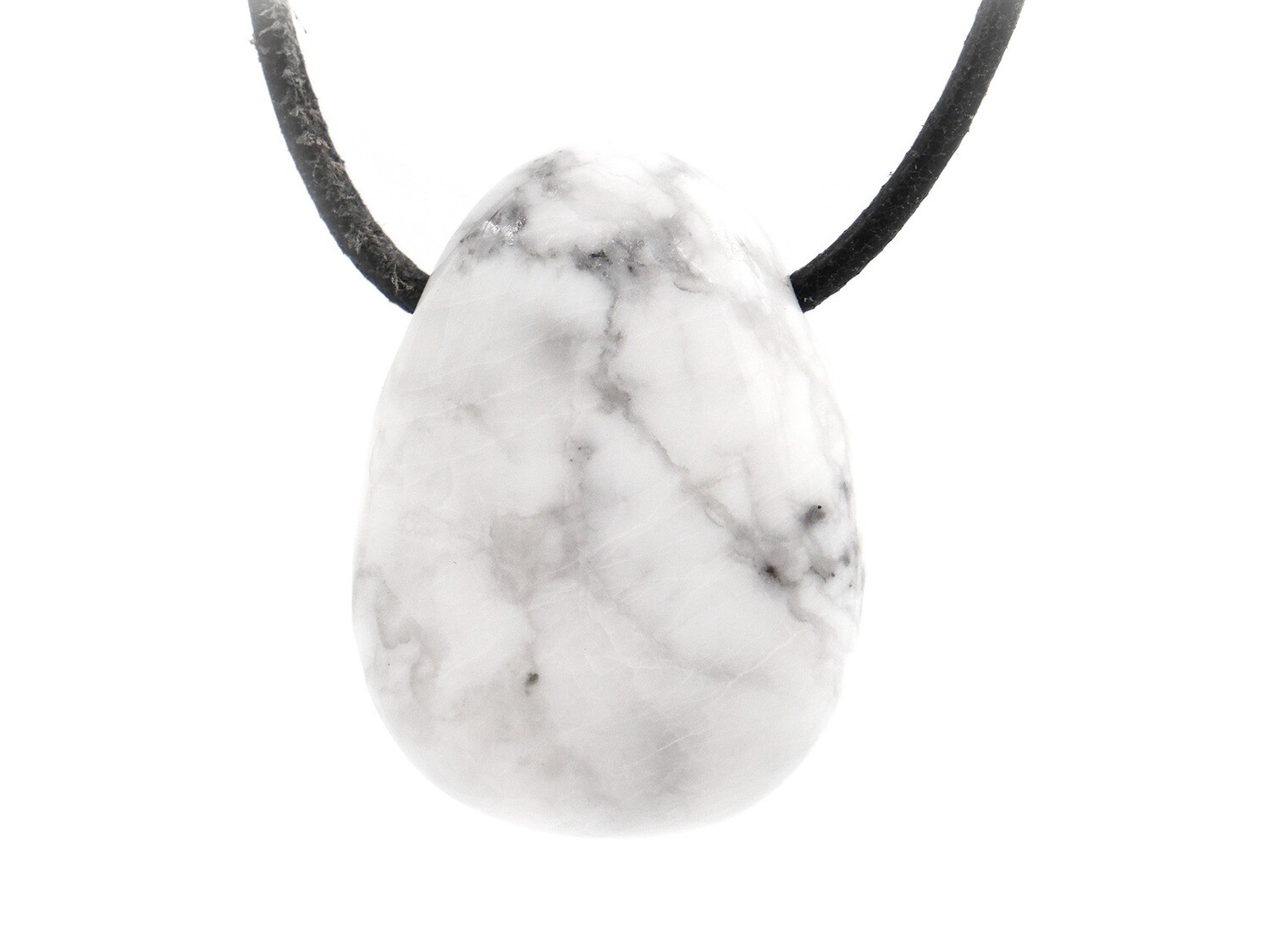 Magnesite - Drilled stone pendant