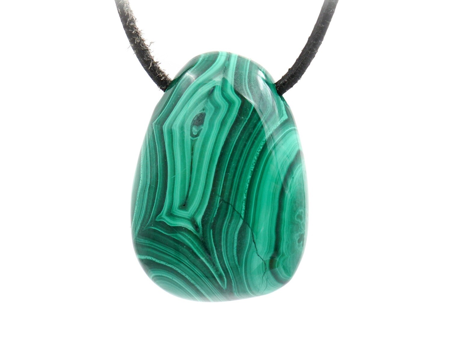 Malachite - Drilled stone pendant