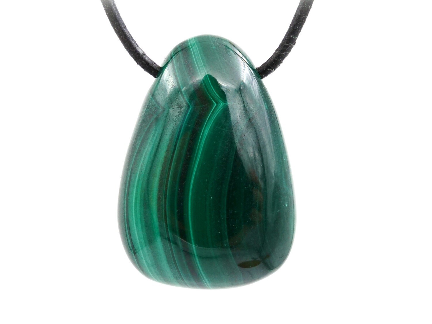 Malachite - Drilled stone pendant