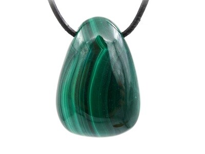 Malachite - Drilled stone pendant