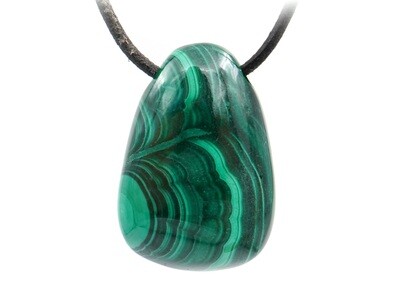 Malachite - Drilled stone pendant