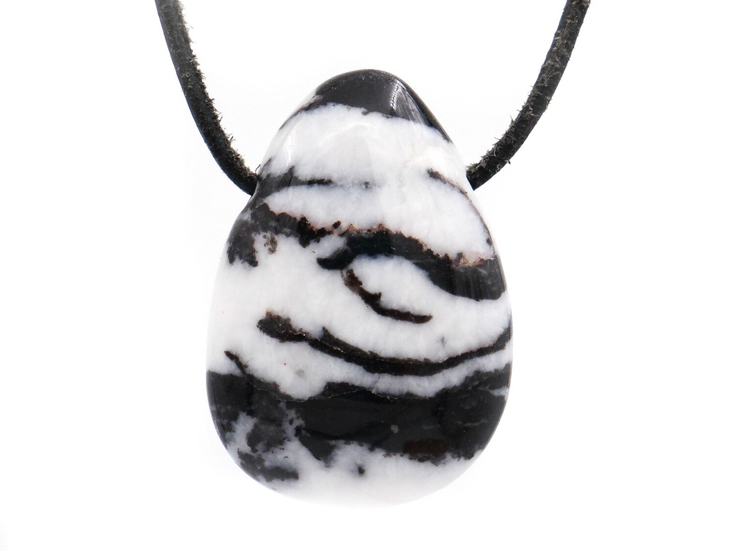 Zebra Marble (Zebra Jasper) - Drilled stone pendant