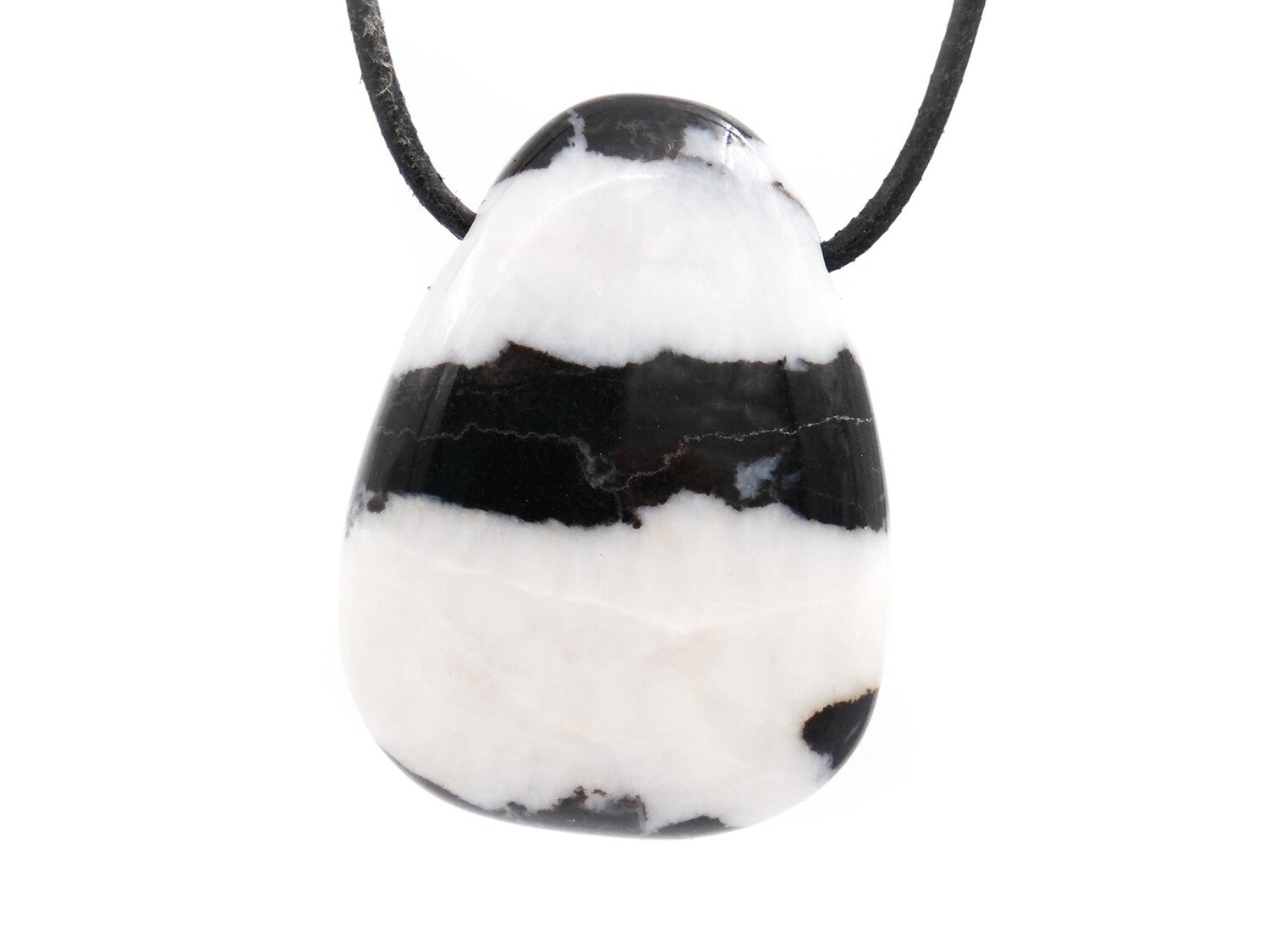 Zebra Marble (Zebra Jasper) - Drilled stone pendant