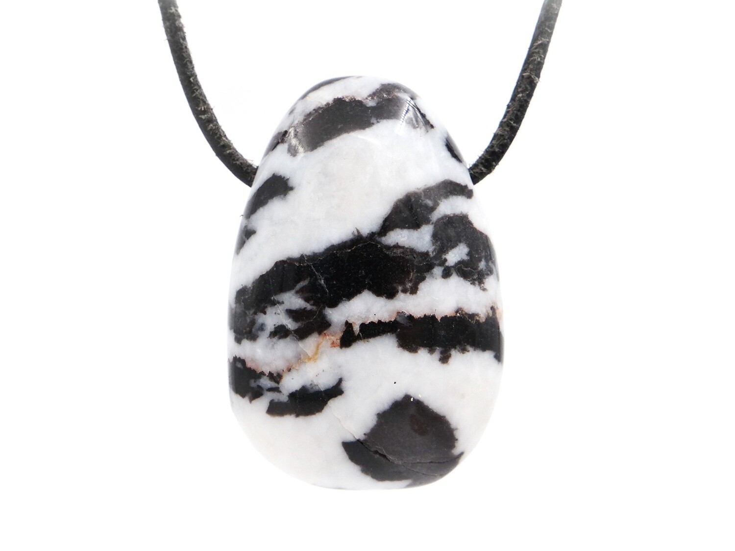 Zebra Marble (Zebra Jasper) - Drilled stone pendant
