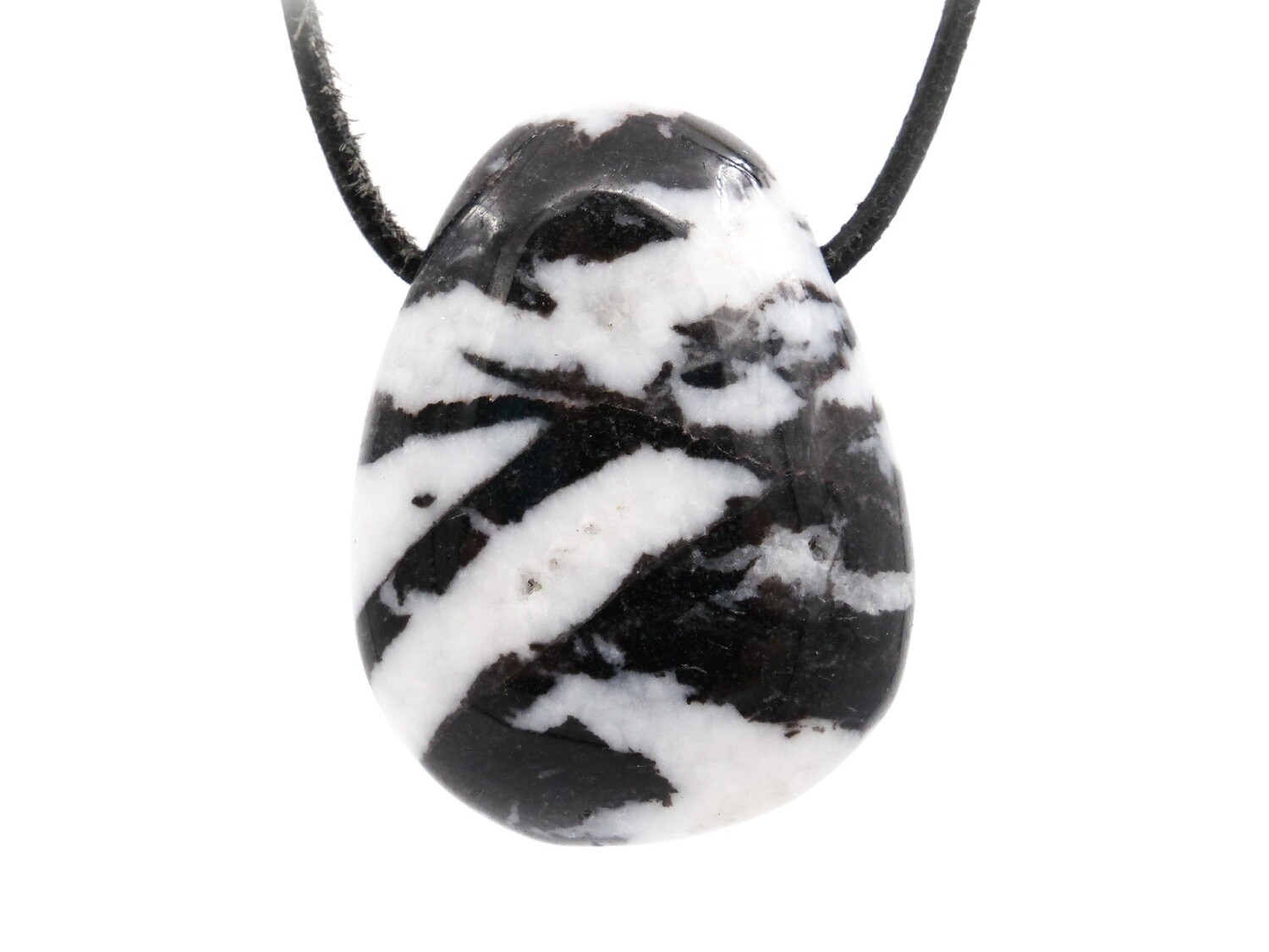 Zebra Marble (Zebra Jasper) - Drilled stone pendant