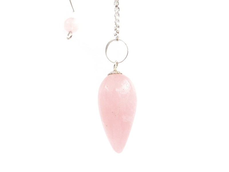 Pink Quartz - Crystal Pendulum