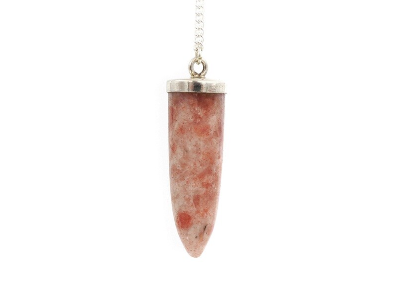 Sunstone (heliolite) - Crystal Pendulum