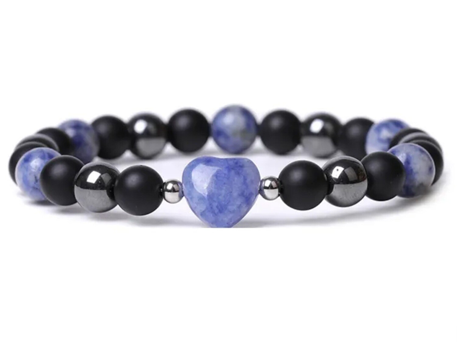 Sodalite Heart Bracelet - 8mm