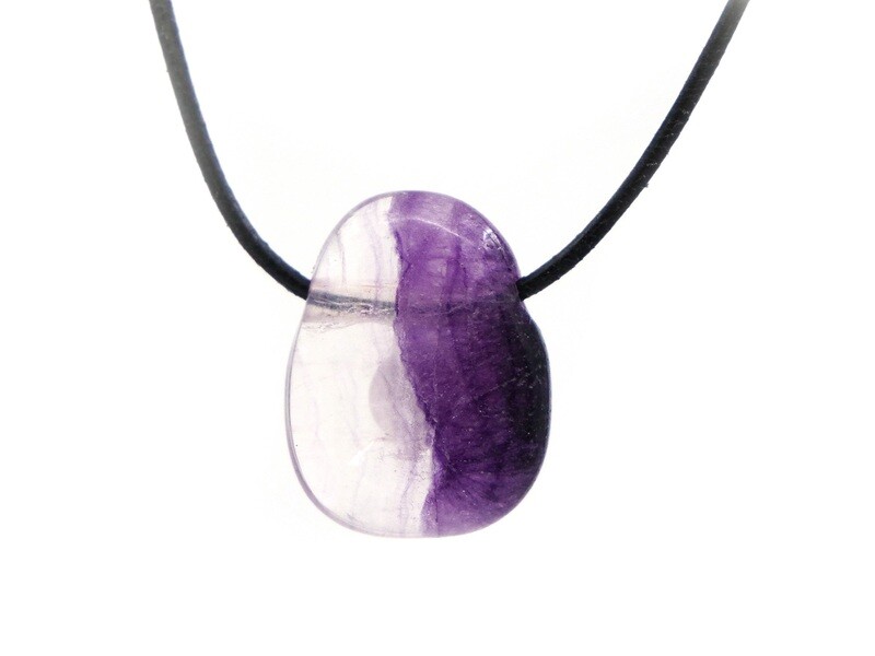Fluorite - Drilled stone pendant