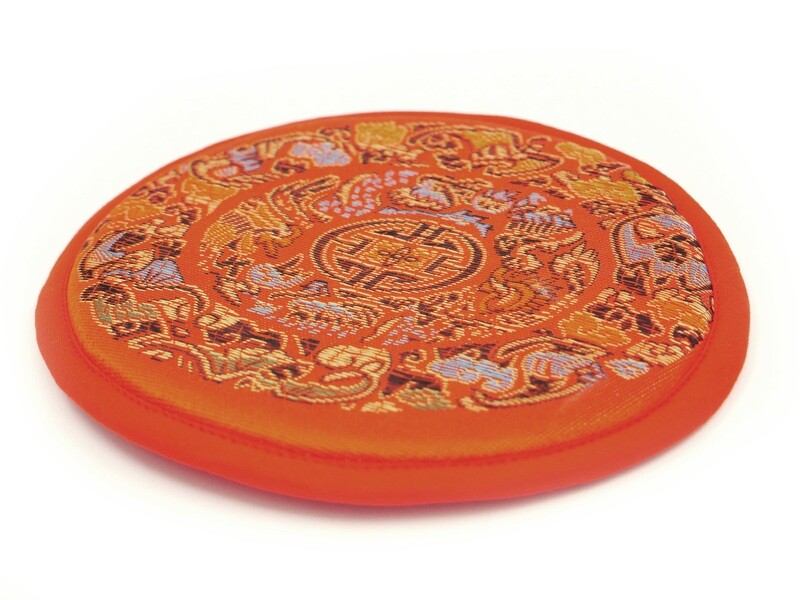 Singing bowl cushion 15cm red-orange