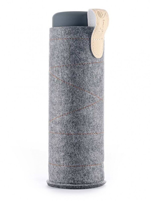 VitaJuwel felt sleeve for bottles dark gray