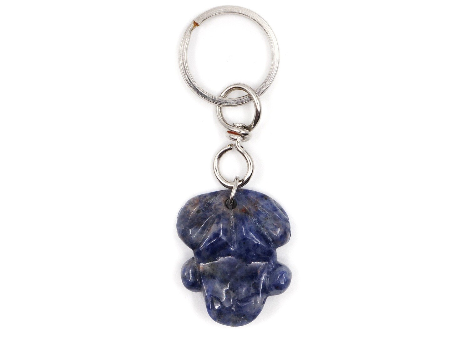 Sodalite frog key ring