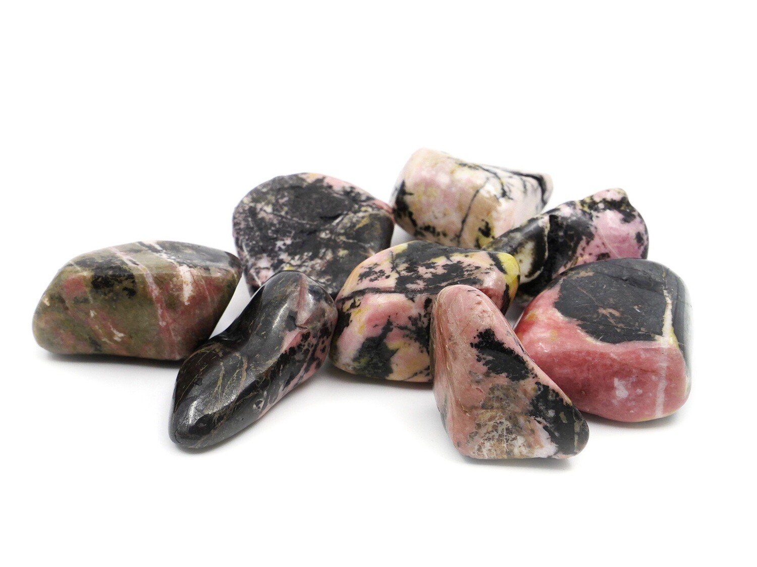 Rhodonite suisse - Pierre roulée