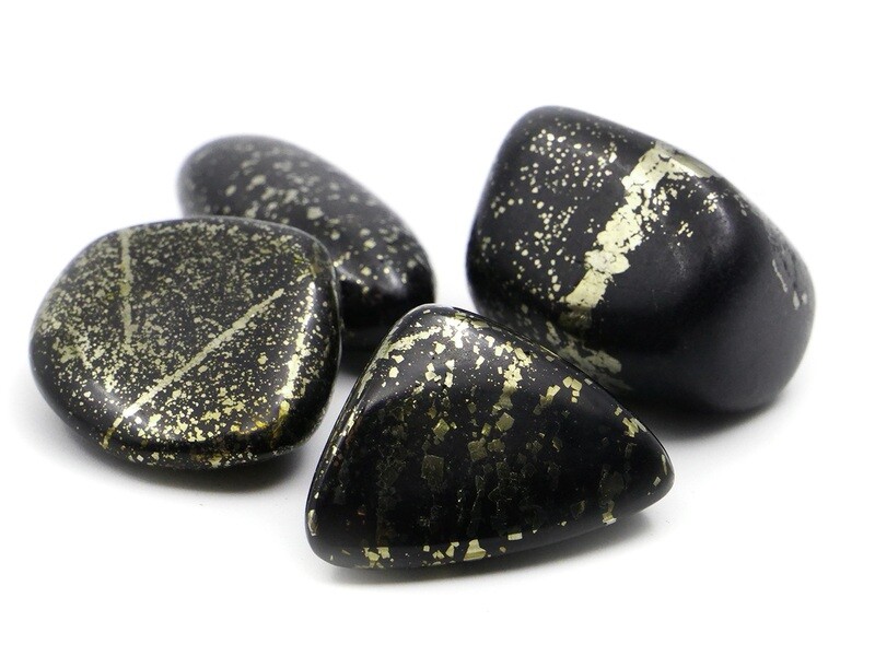 Swiss Slate with pyrite - Tumbled Stone