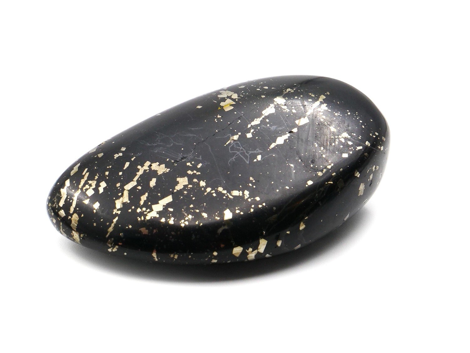 Swiss Slate with pyrite - Tumbled Stone