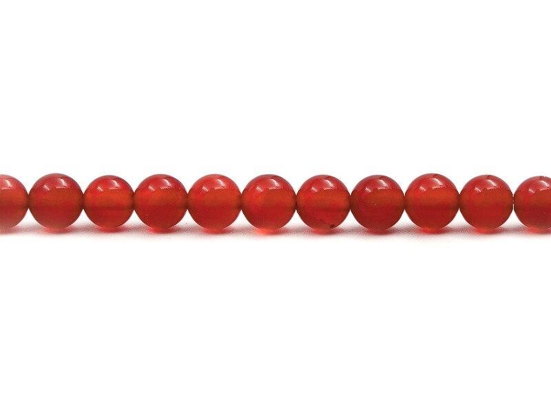 Carnelian heated - Beads 6,5 mm