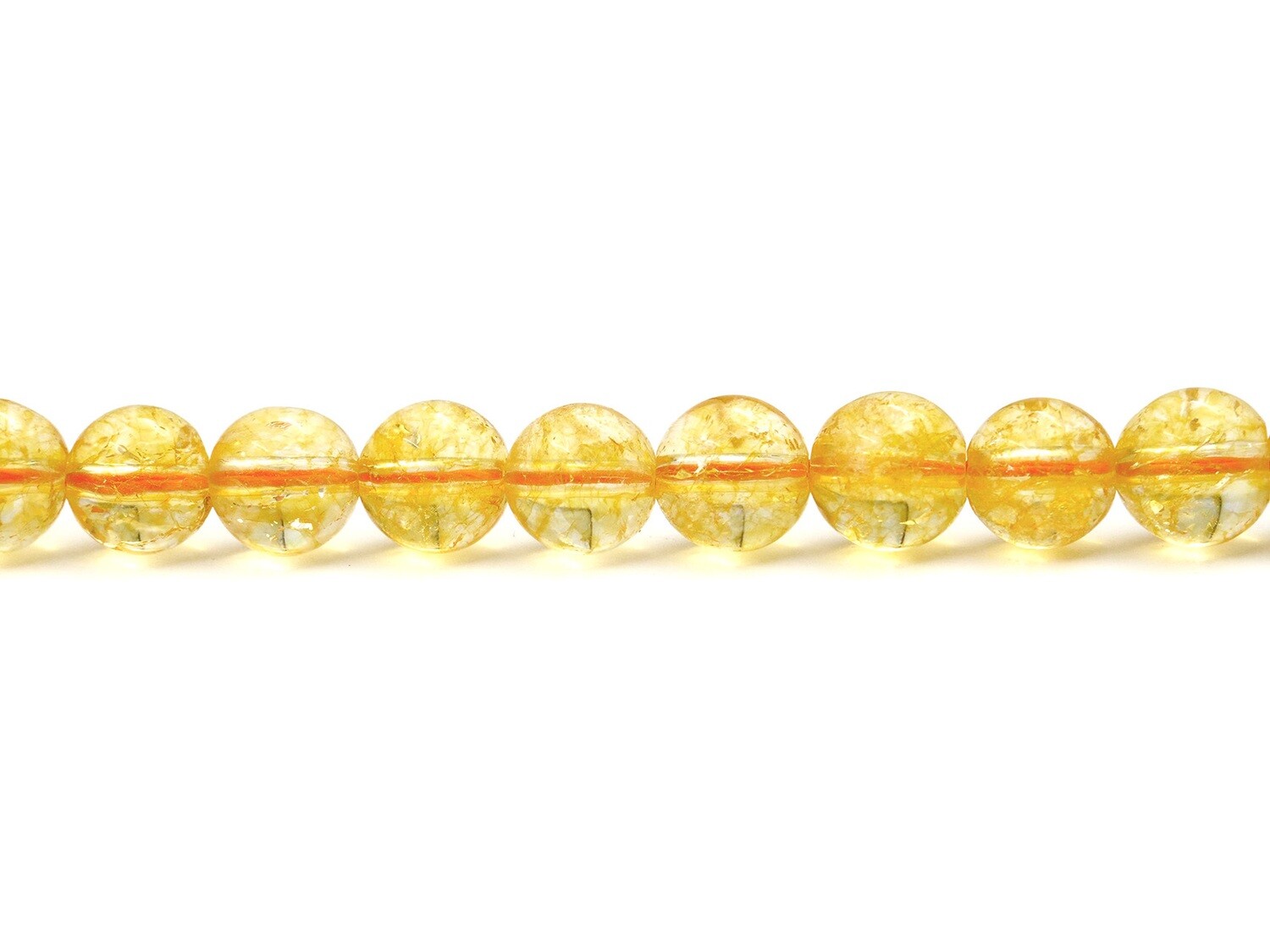 Citrine (heated amethyst) - Beads 8 mm