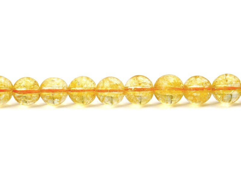 Citrine (heated amethyst) - Beads 8 mm