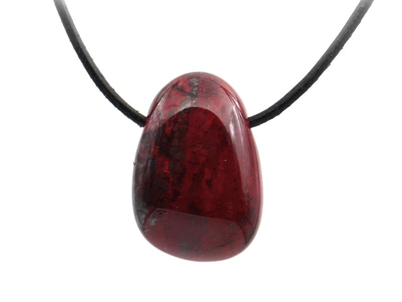 Brecciated Jasper - Drilled stone pendant