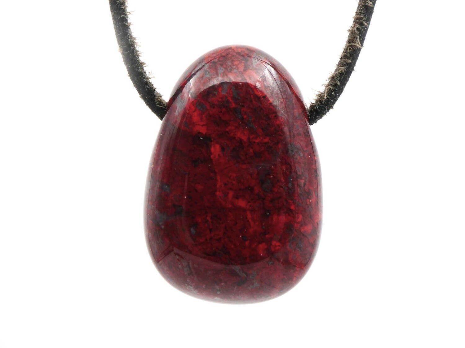 Brecciated Jasper - Drilled stone pendant