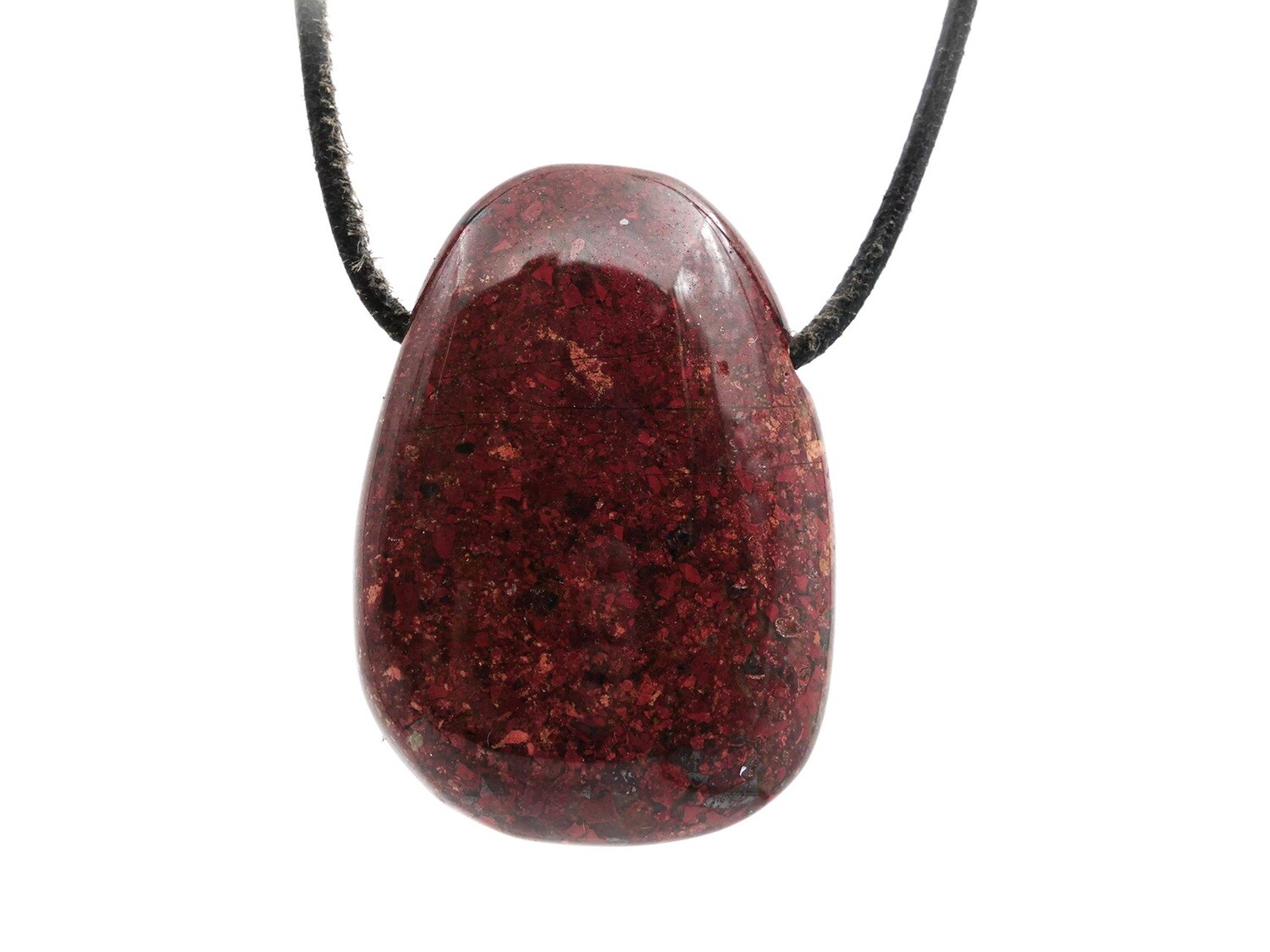 Brecciated Jasper - Drilled stone pendant