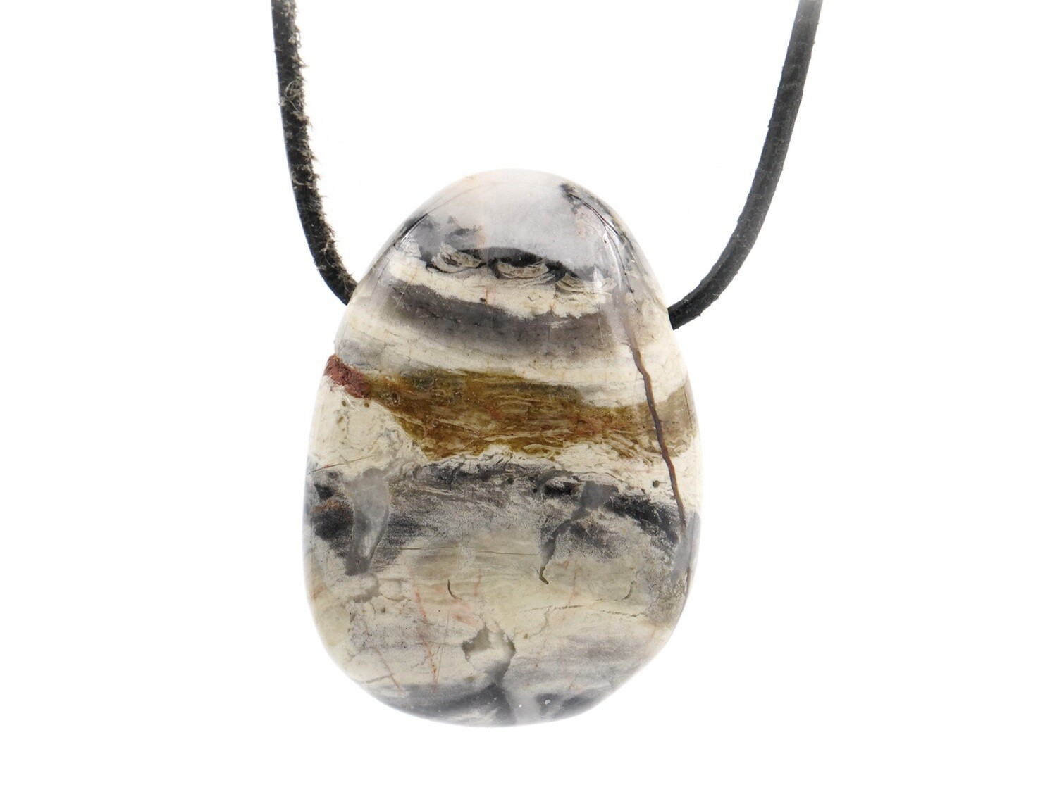 Brecciated Jasper - Drilled stone pendant