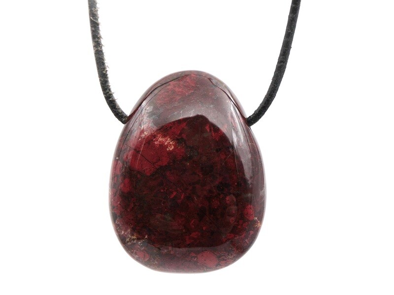 Brecciated Jasper - Drilled stone pendant