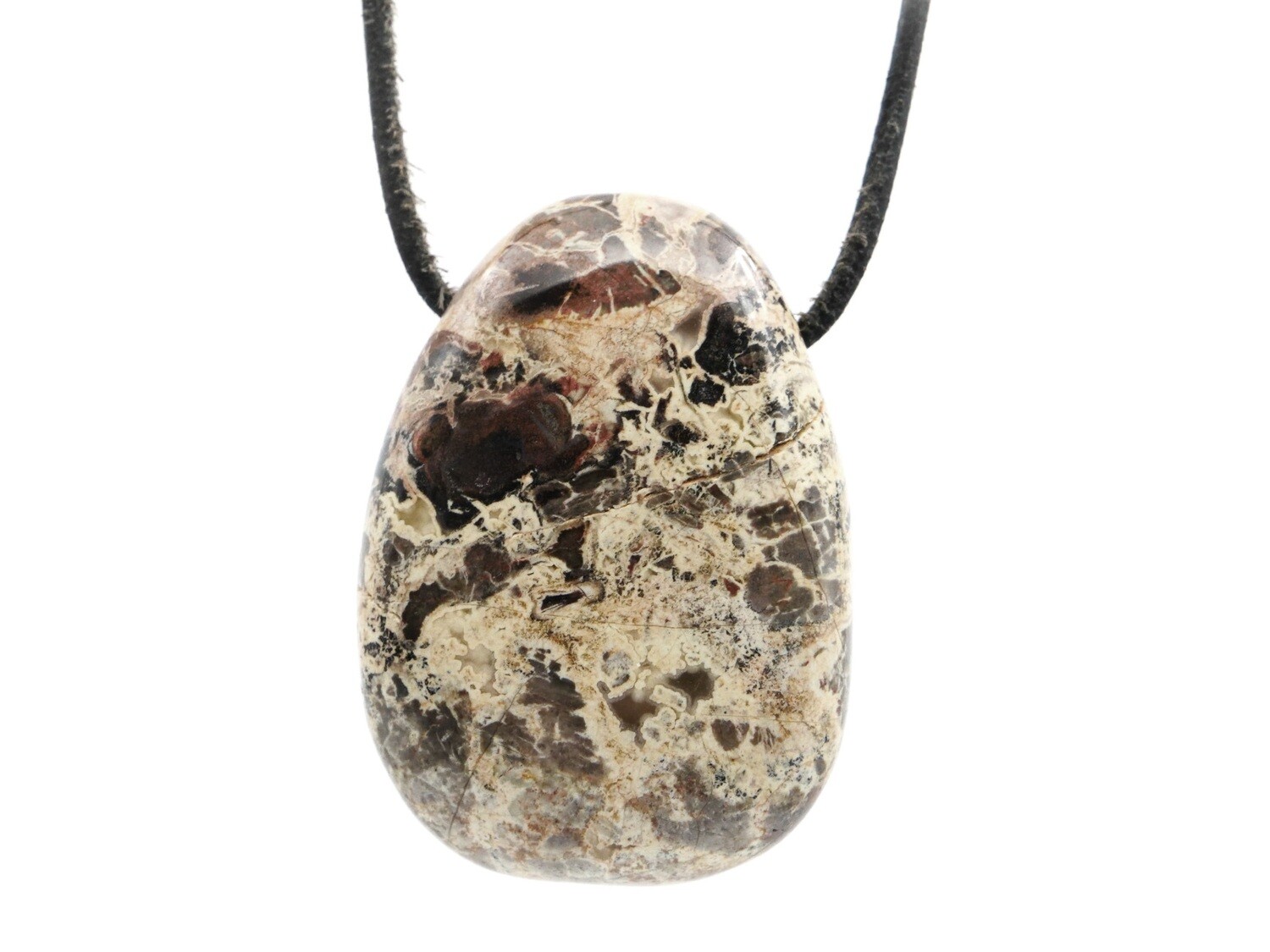 Brecciated Jasper - Drilled stone pendant